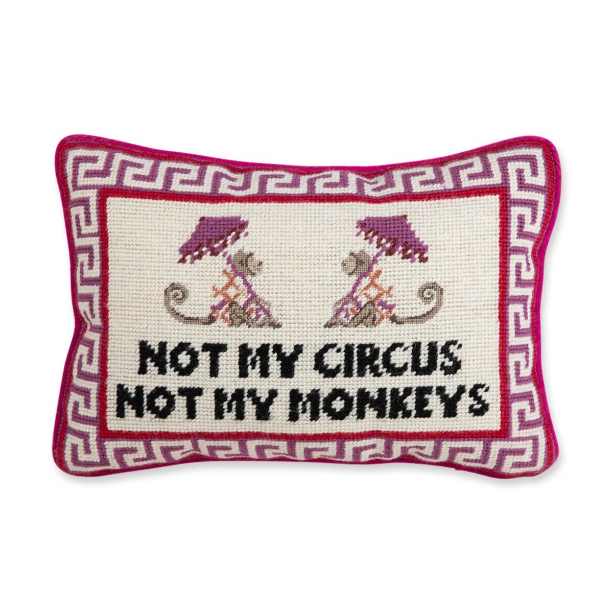 Not My Circus Needlepoint Pillow - Jennie Dots