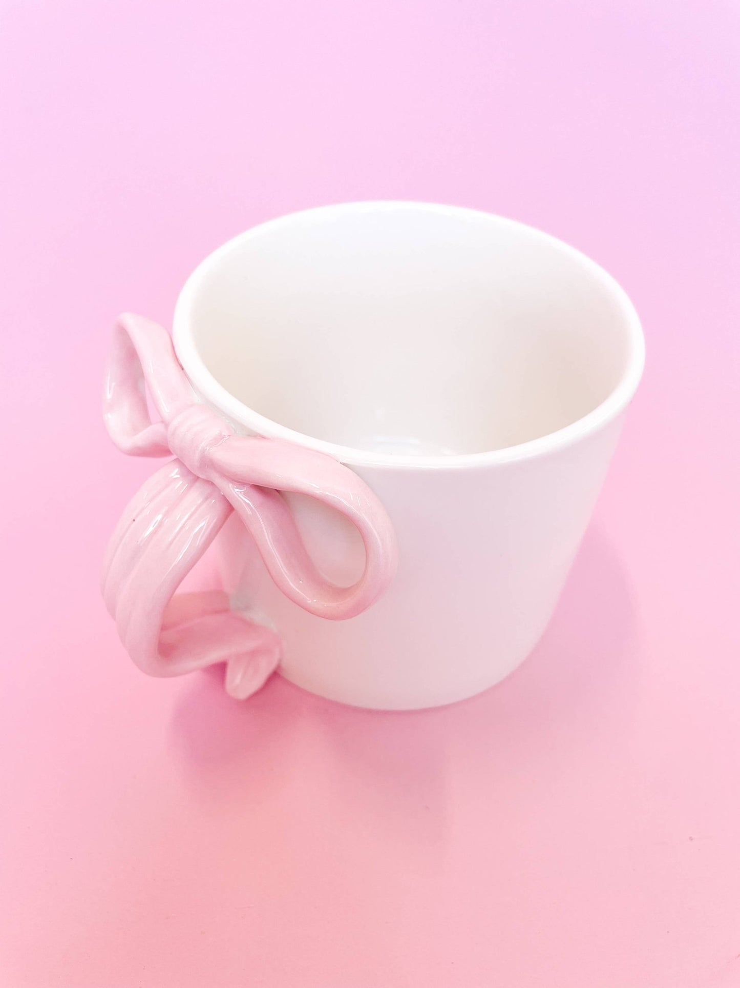 Pink Bow 15oz Ceramic Coffee Mug - Jennie Dots