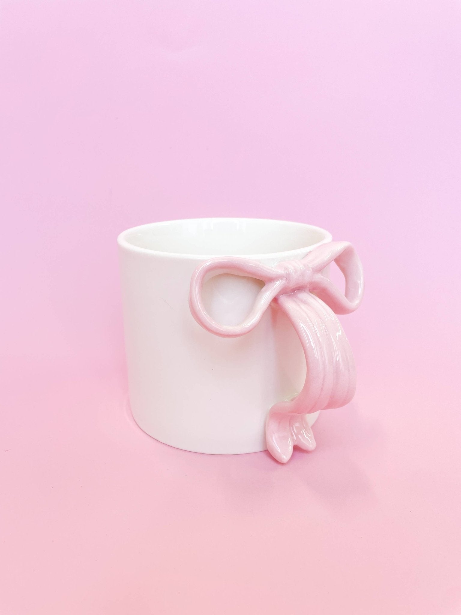 Pink Bow 15oz Ceramic Coffee Mug - Jennie Dots