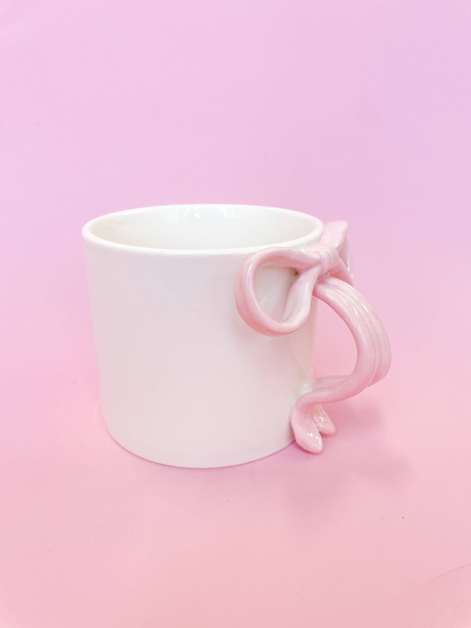 Pink Bow 15oz Ceramic Coffee Mug - Jennie Dots