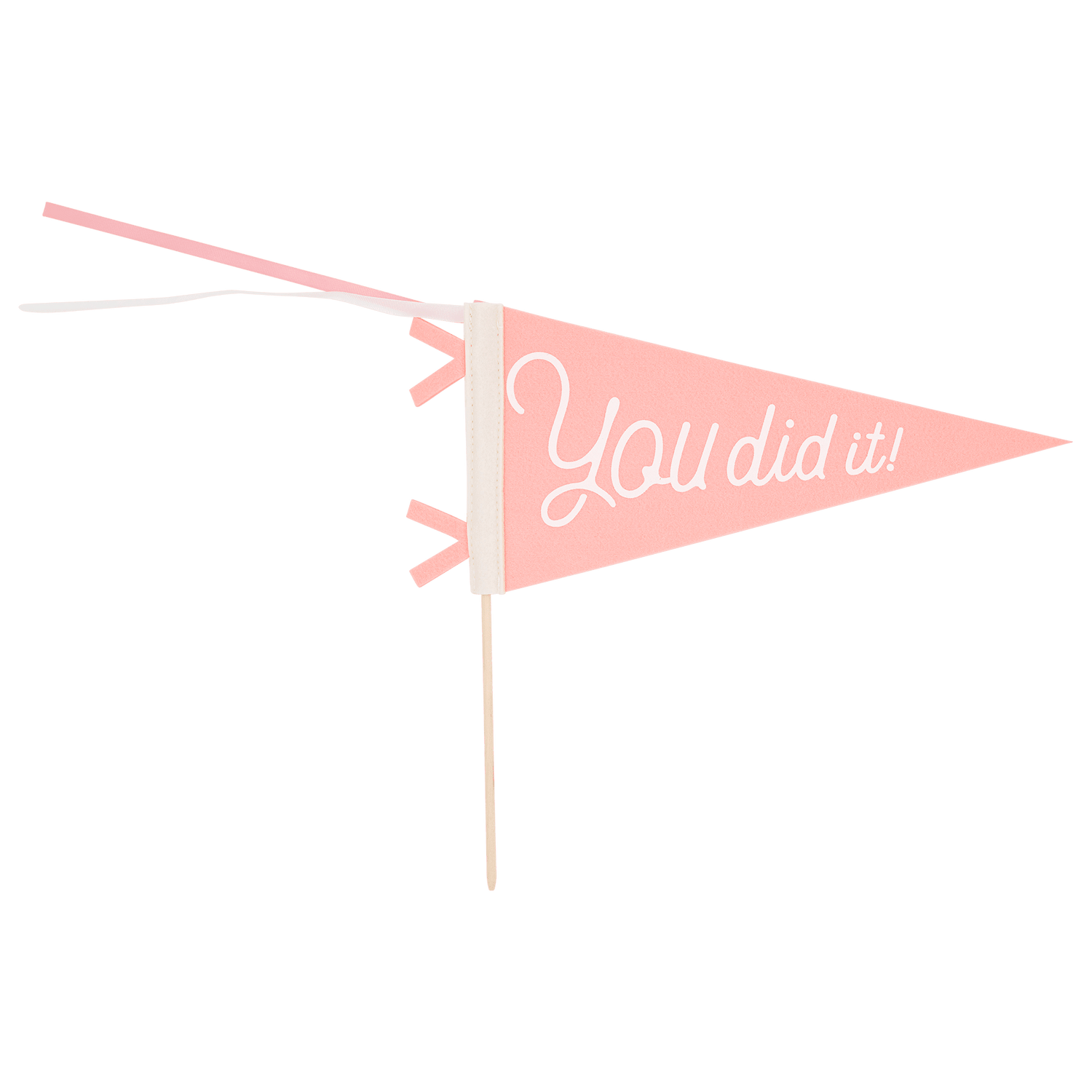 Pink You Did It Felt Pennant Banner - Jennie Dots