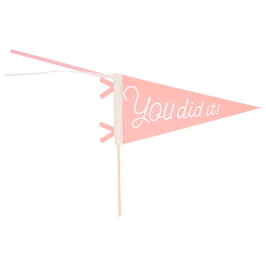 Pink You Did It Felt Pennant Banner - Jennie Dots