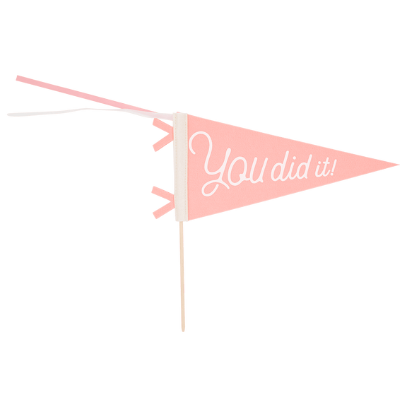 Pink You Did It Felt Pennant Banner - Jennie Dots