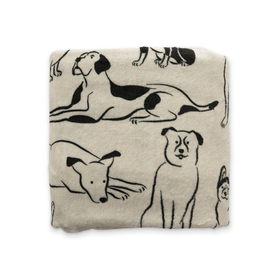 Plush “Good Dog” Double Sided Soft Throw Blanket - Jennie Dots
