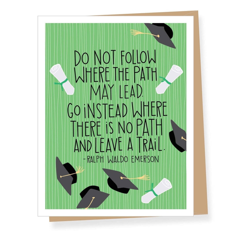 Ralph Waldo Emerson Quote Graduation Card - Jennie Dots