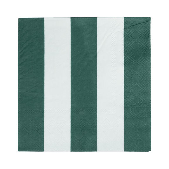 Red and Pink Green and Mint Striped Cocktail Napkin Set - Jennie Dots