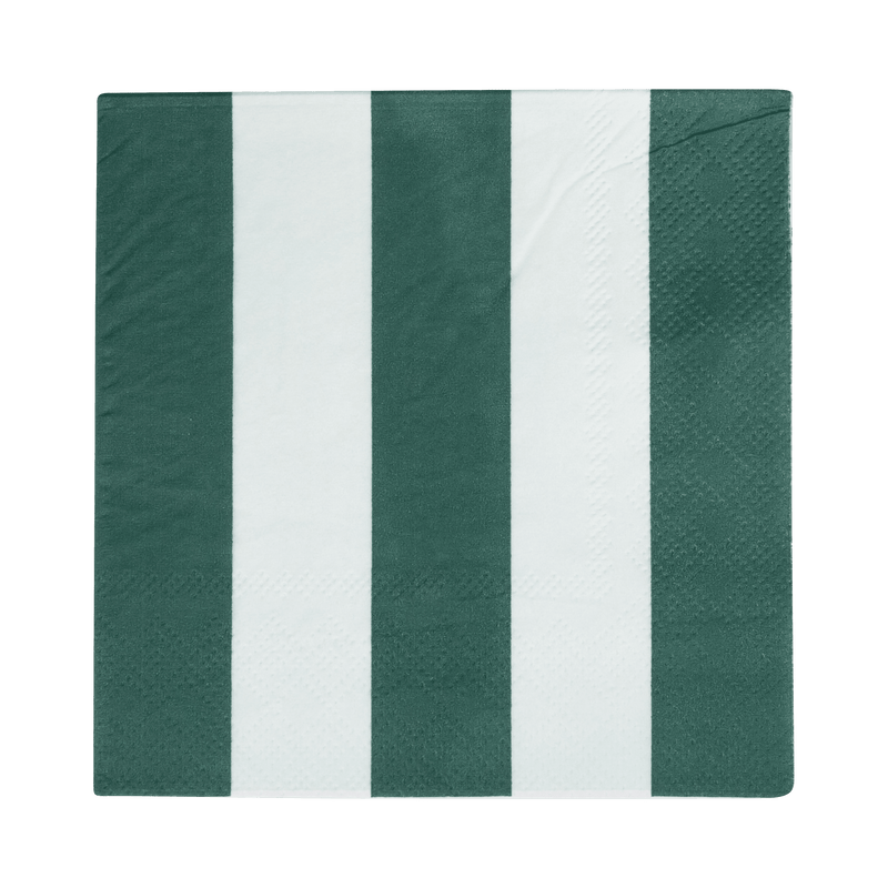 Red and Pink Green and Mint Striped Cocktail Napkin Set - Jennie Dots