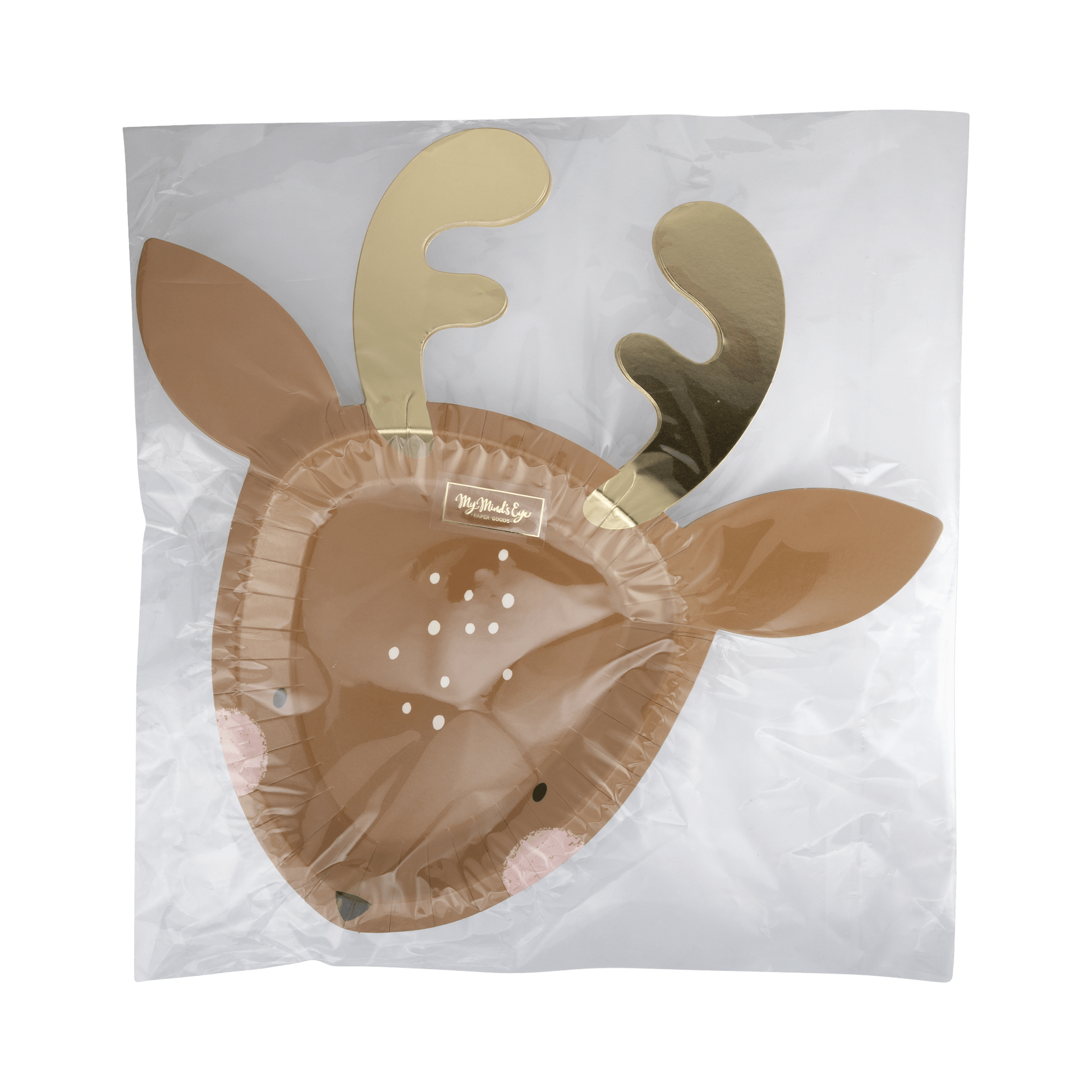 Reindeer Shaped 10" Plate - Jennie Dots