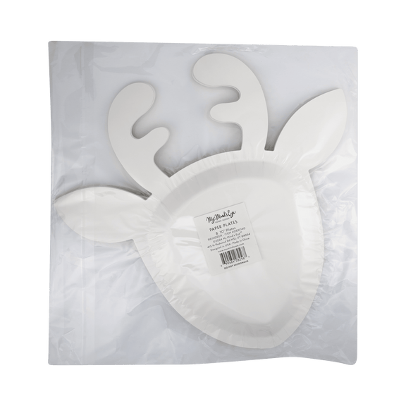 Reindeer Shaped 10" Plate - Jennie Dots