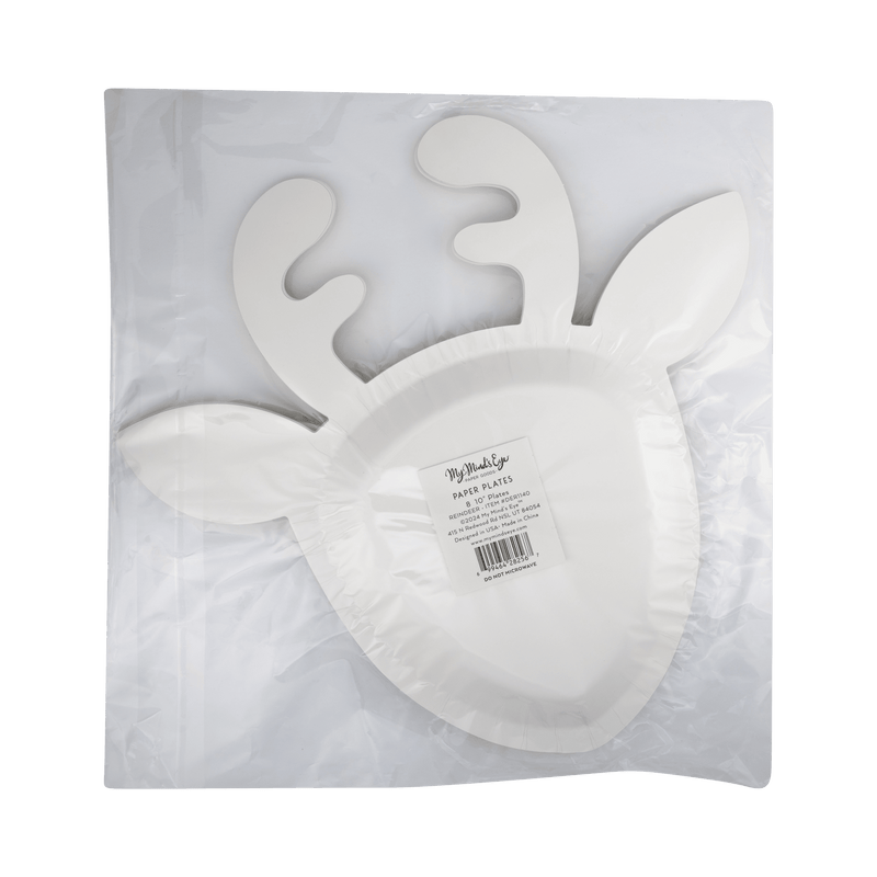 Reindeer Shaped 10" Plate - Jennie Dots