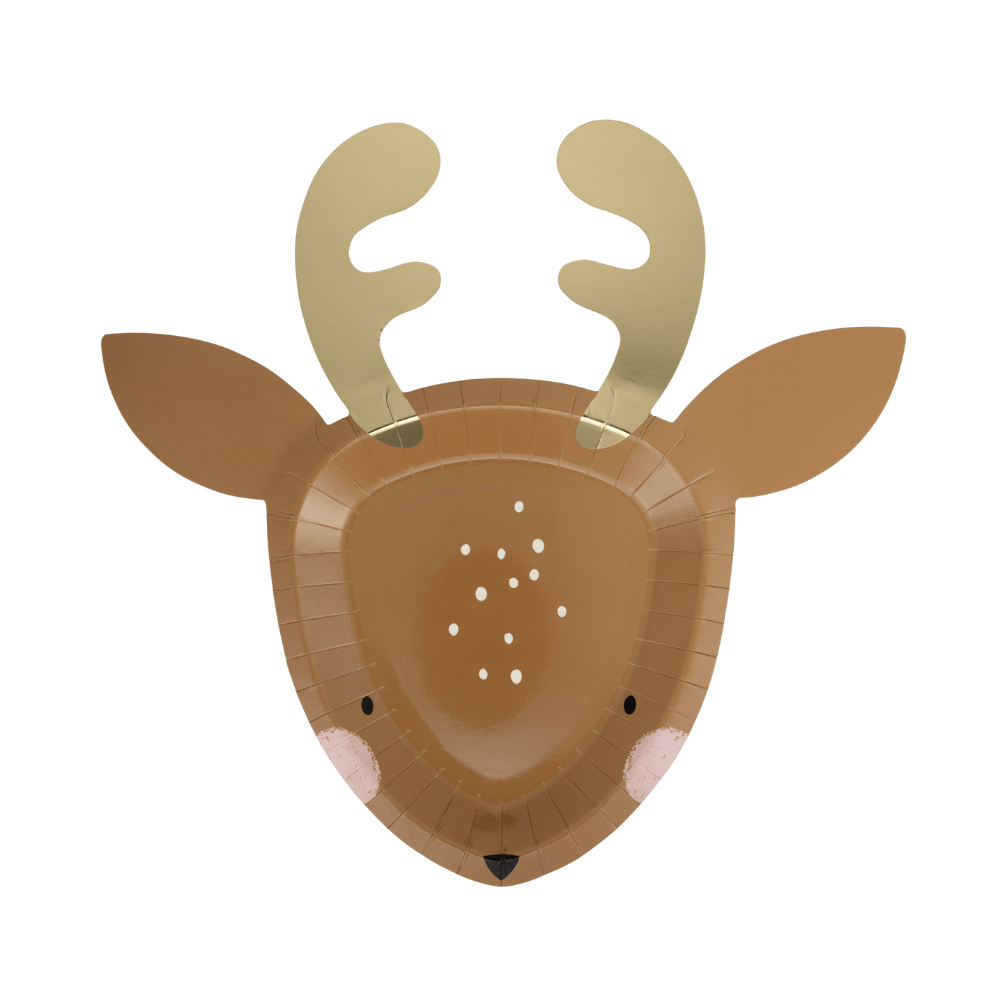 Reindeer Shaped 10" Plate - Jennie Dots