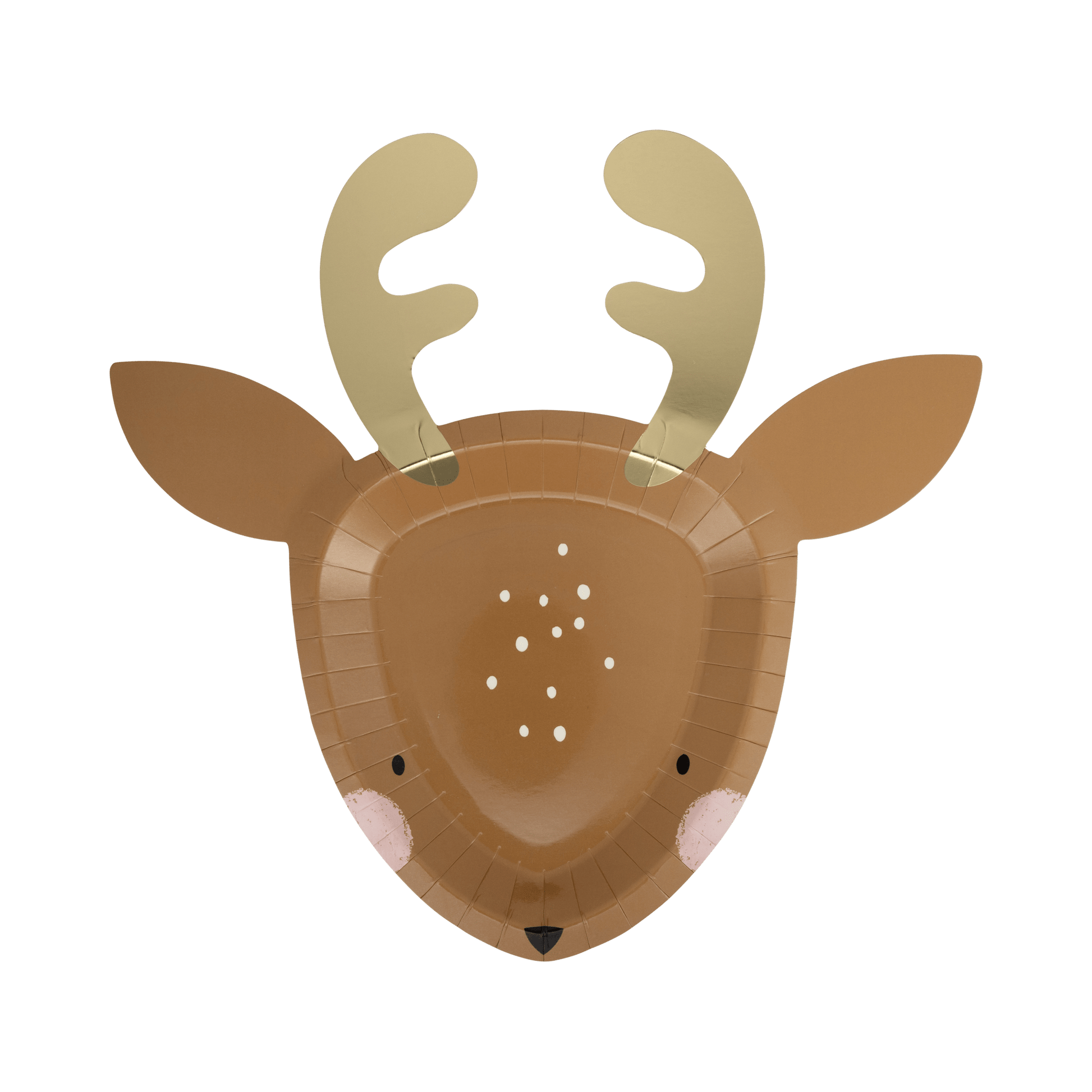 Reindeer Shaped 10" Plate - Jennie Dots