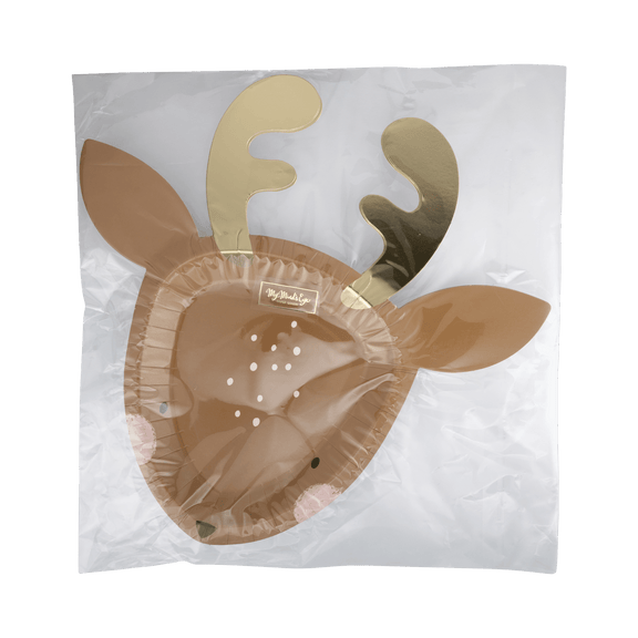 Reindeer Shaped 10" Plate - Jennie Dots