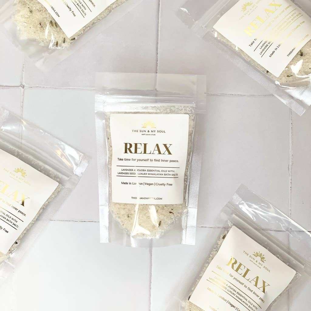 Relax Luxury Himalayan Bath Salts Gift⎜Lavender Jojoba Scent - Jennie Dots