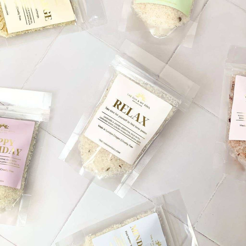 Relax Luxury Himalayan Bath Salts Gift⎜Lavender Jojoba Scent - Jennie Dots