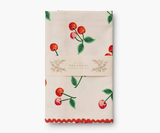 Rifle Paper Co. - Cherries Tea Towel - Jennie Dots