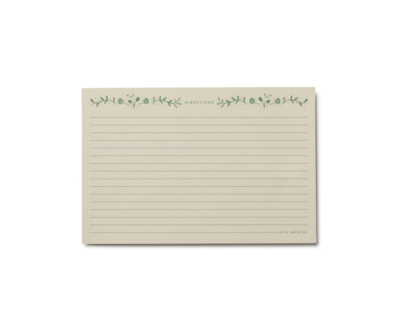 Rifle Paper Co. - Pack of 12 Artichoke Recipe Cards - Jennie Dots