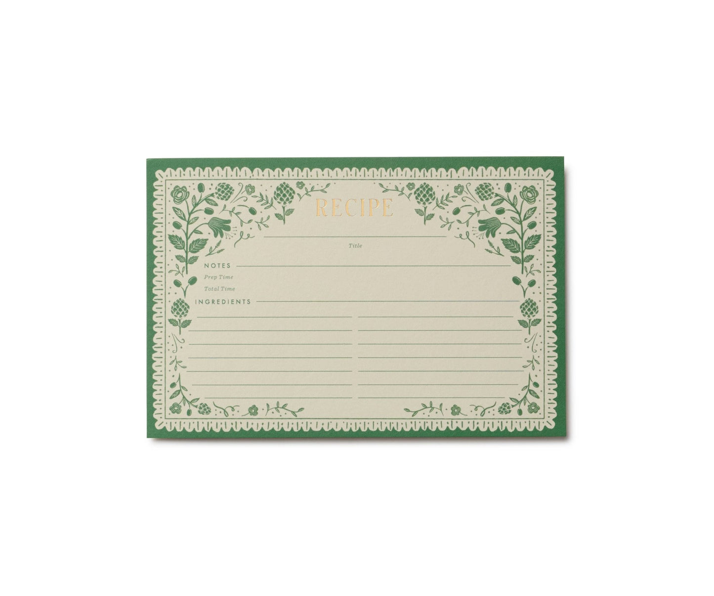 Rifle Paper Co. - Pack of 12 Artichoke Recipe Cards - Jennie Dots