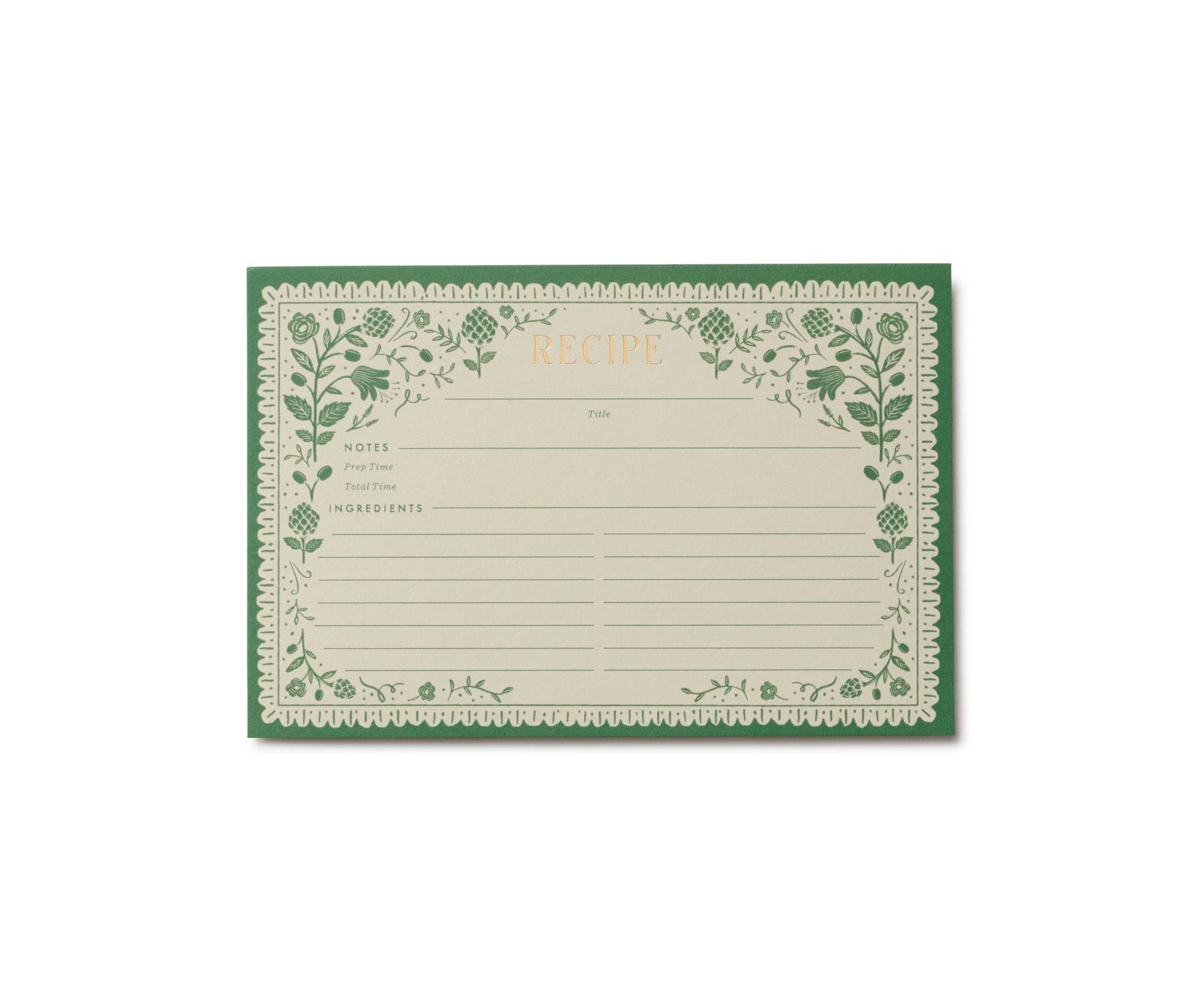 Rifle Paper Co. - Pack of 12 Artichoke Recipe Cards - Jennie Dots