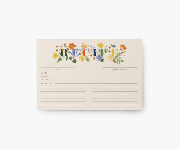 Rifle Paper Co. - Pack of 12 Mayfair Recipe Card - Jennie Dots