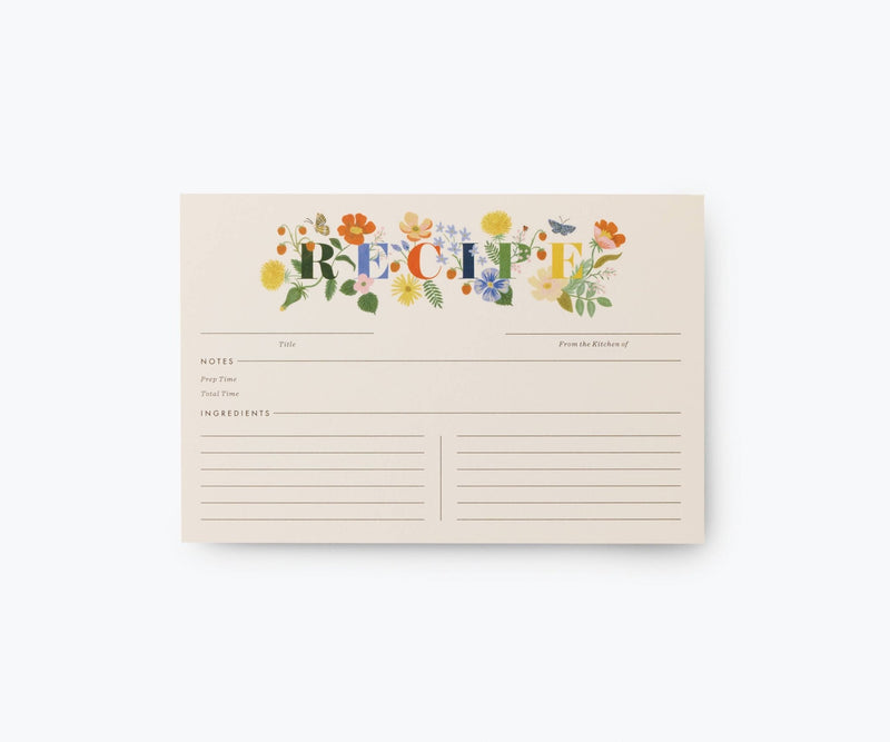Rifle Paper Co. - Pack of 12 Mayfair Recipe Card - Jennie Dots