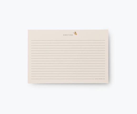 Rifle Paper Co. - Pack of 12 Mayfair Recipe Card - Jennie Dots
