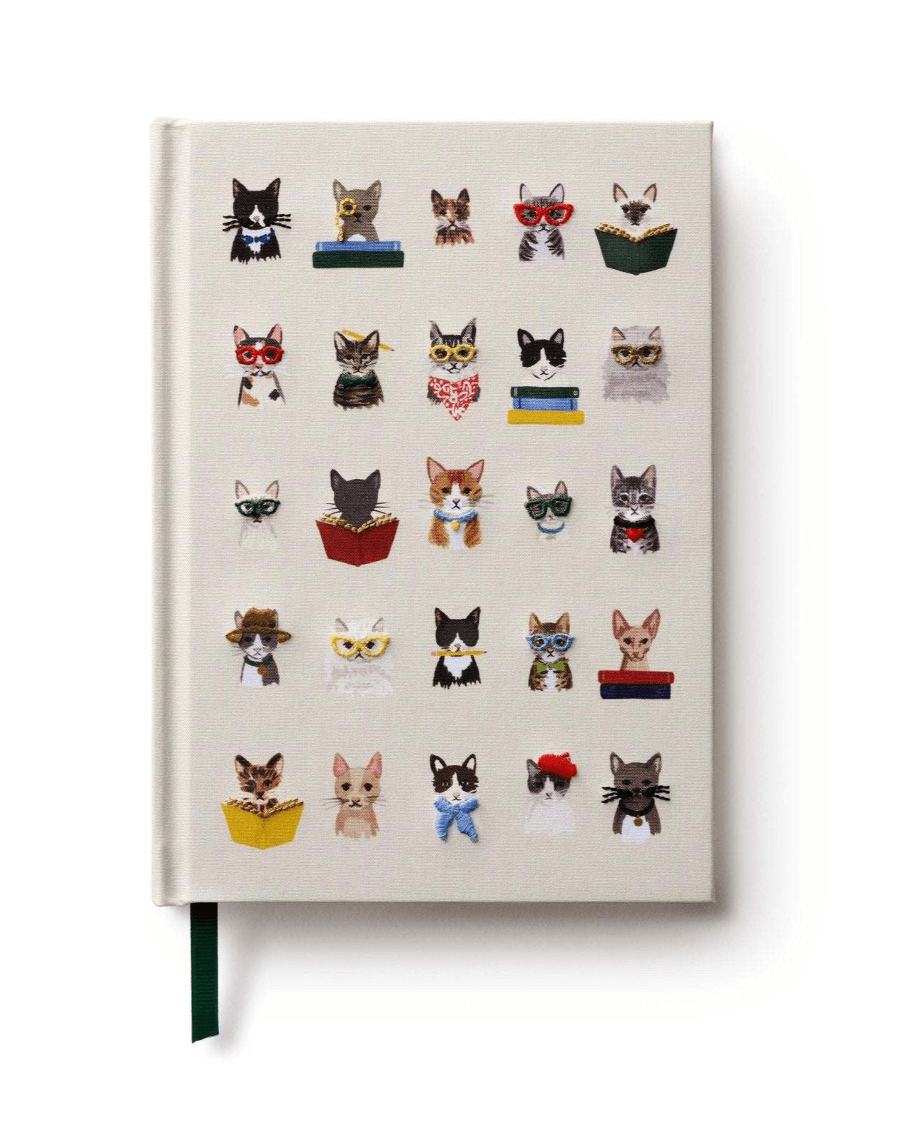 Rifle Paper Co. - Studious Cats Embroidered Journal - Jennie Dots