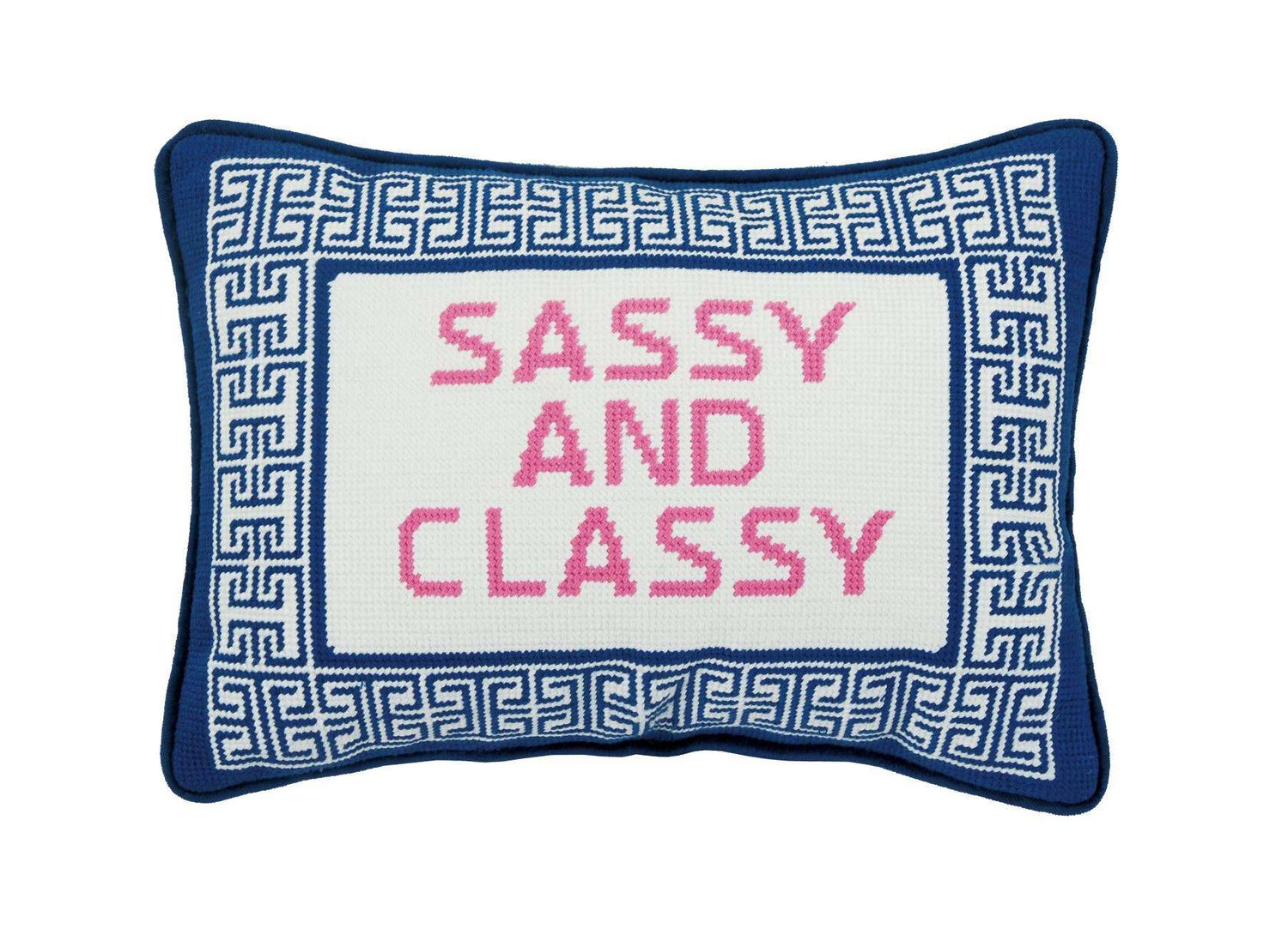 Sassy And Classy Embroidered Pillow - Jennie Dots