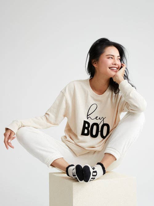 Shiraleah - HEY BOO CLASSIC SWEATSHIRT - Jennie Dots
