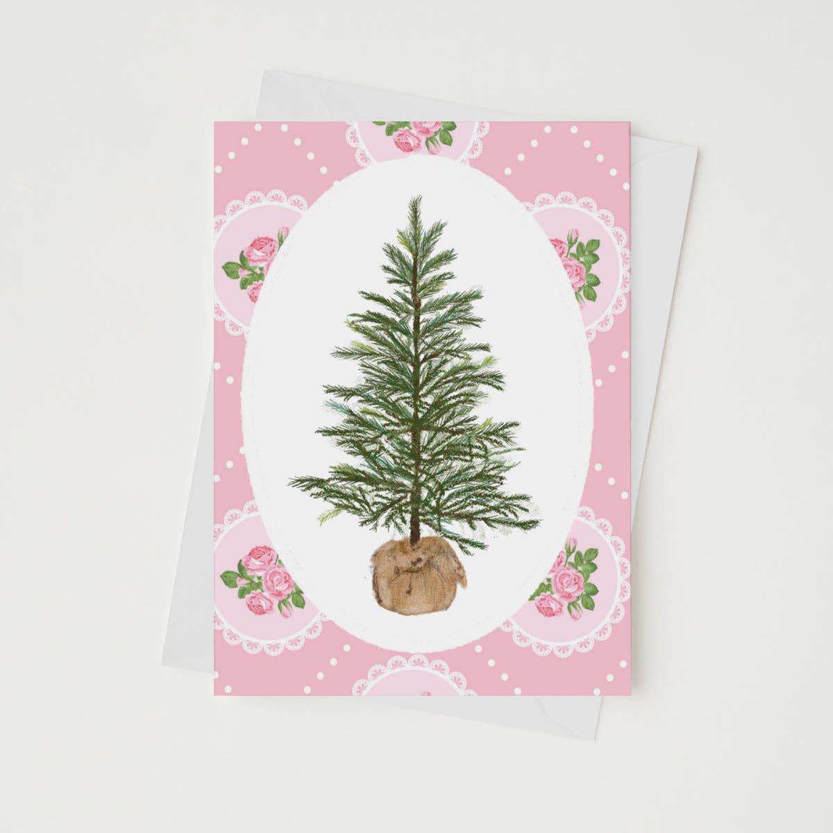 SIMPLE CHRISTMAS TREE - Note Card ( set of 5) - Jennie Dots