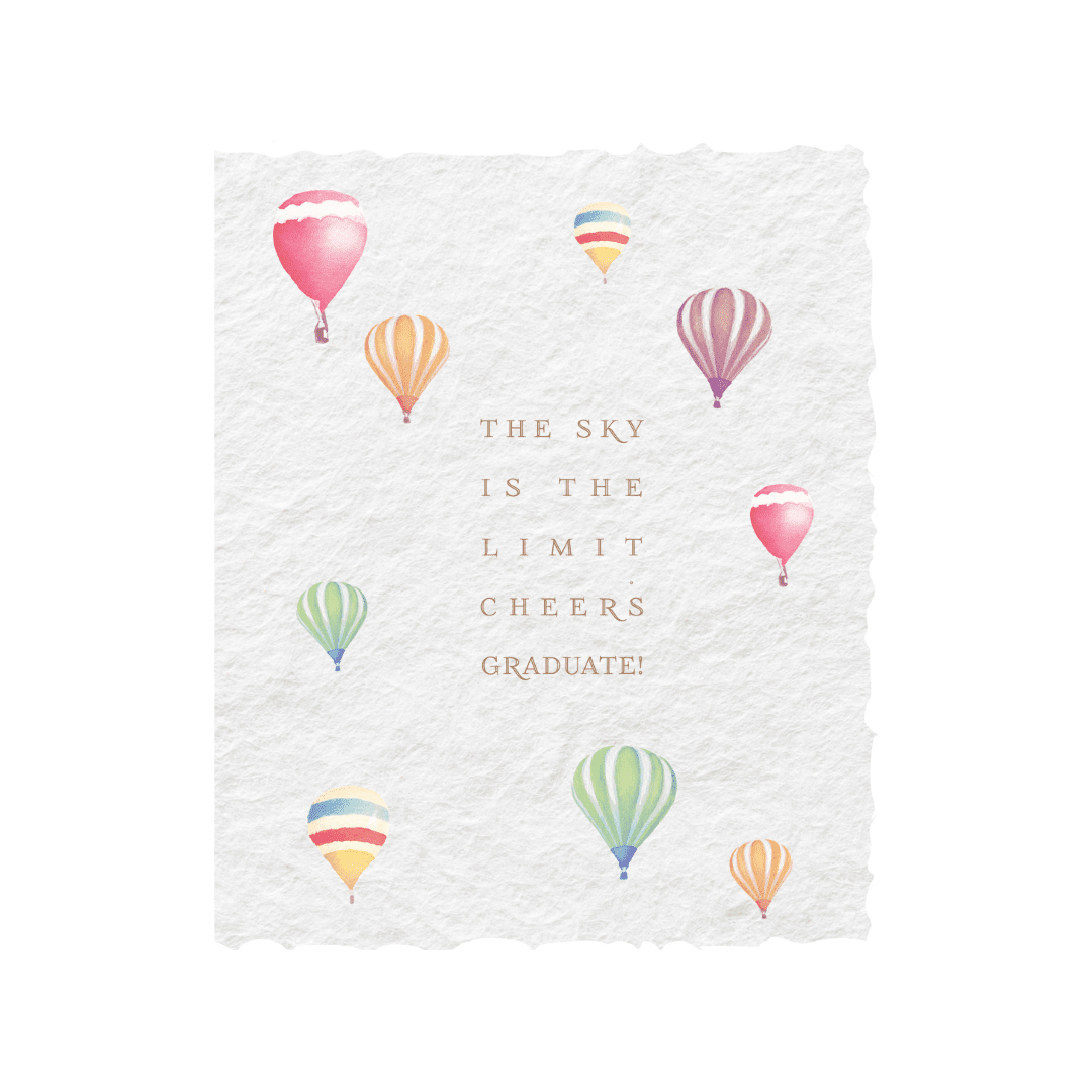 Sky is the limit. Cheers Graduate | Graduation Card - Jennie Dots