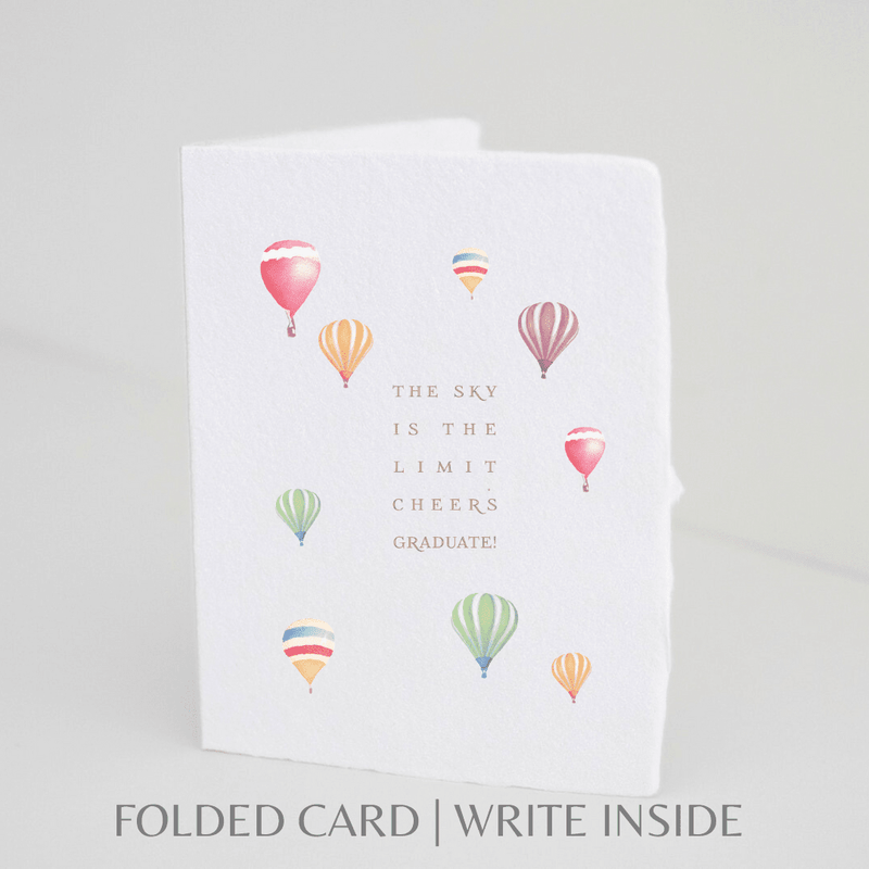 Sky is the limit. Cheers Graduate | Graduation Card - Jennie Dots