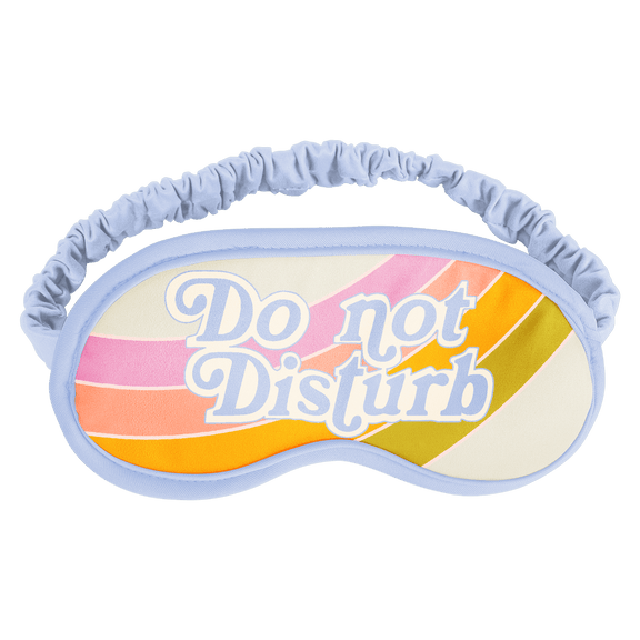 Sleep Mask with "Do Not Disturb" text in soft microfiber material.