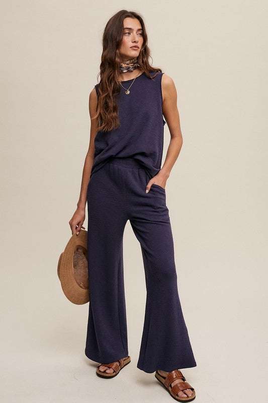 Soft Knit Tank and Sweat Pant Set - Jennie Dots