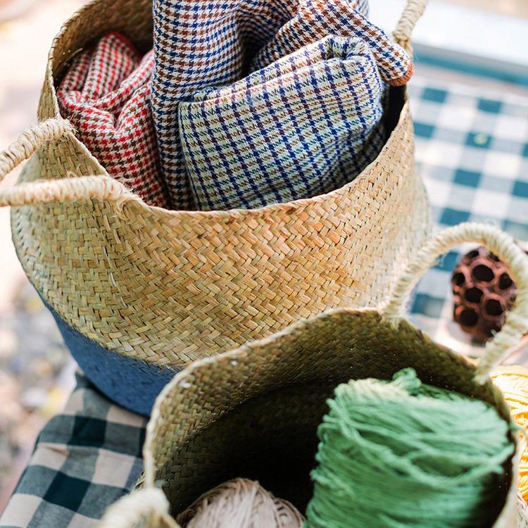 Straw Basket Pop Up Belly Basket