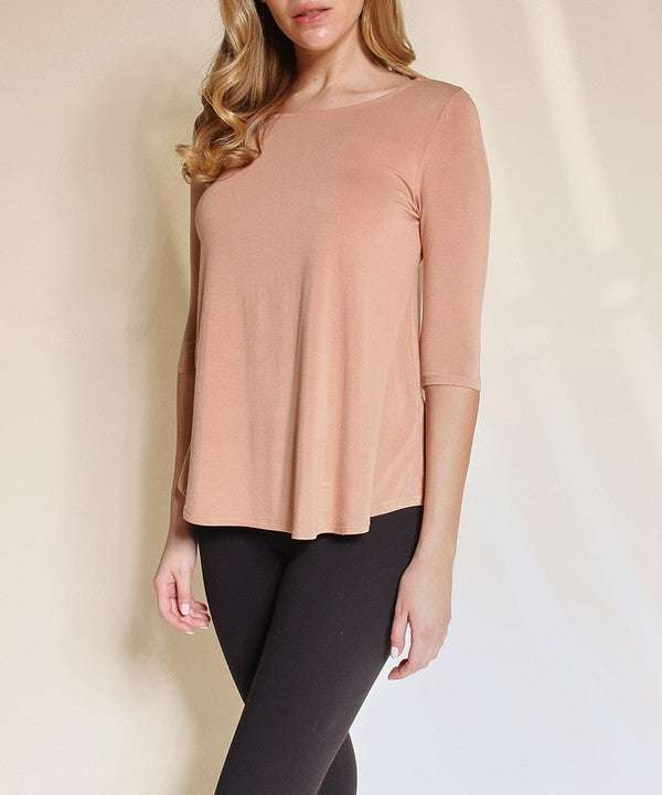 Studio Ko Boatneck Elbow Sleeve Top - Jennie Dots