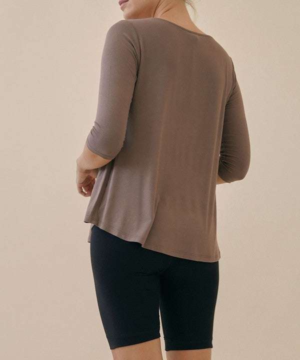 Studio Ko Boatneck Elbow Sleeve Top - Jennie Dots