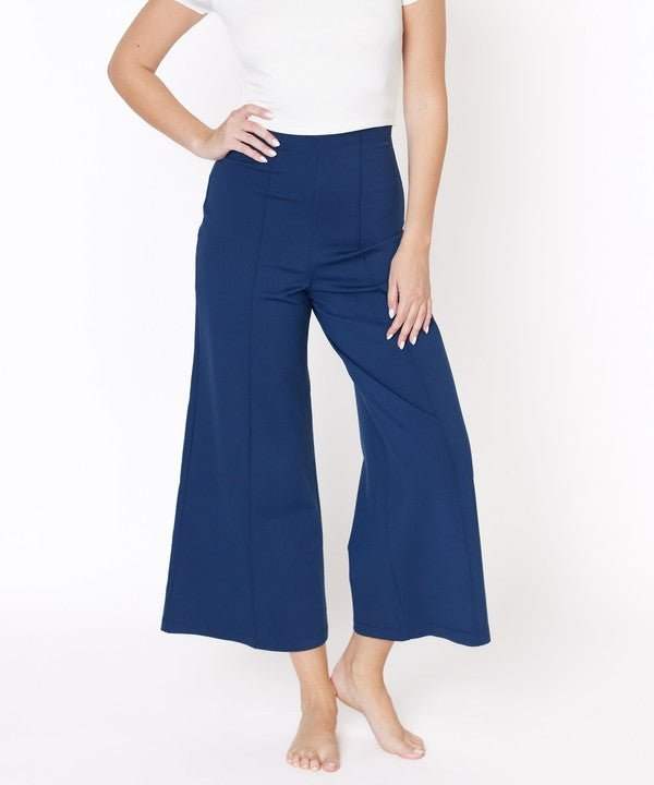 Studio Ko PONTE WIDE LEG ANKLE LENGTH PANTS - Jennie Dots