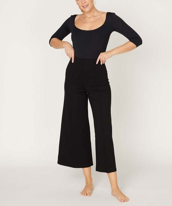 Studio Ko PONTE WIDE LEG ANKLE LENGTH PANTS - Jennie Dots