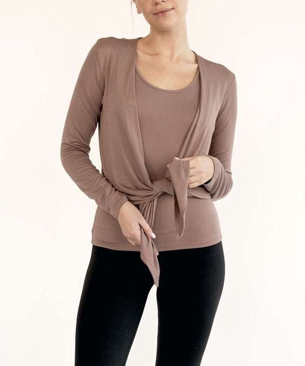 Studio Ko Simple Tie Front Cardigan - Jennie Dots