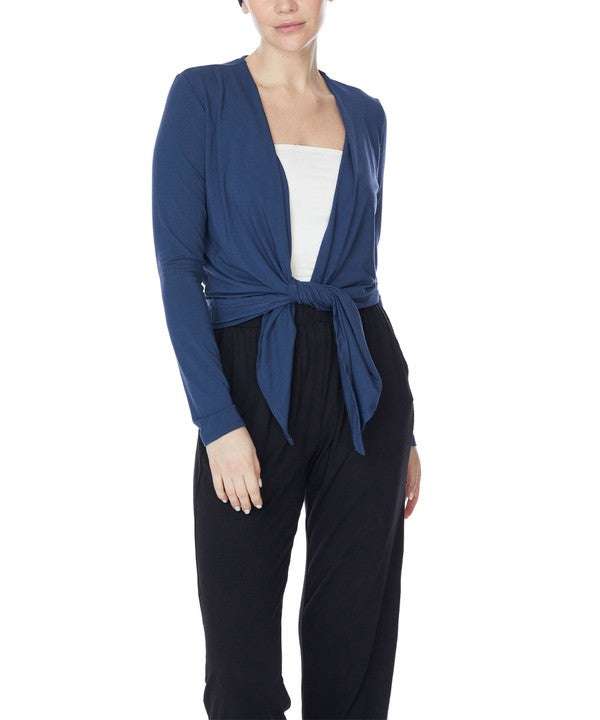 Studio Ko Simple Tie Front Cardigan - Jennie Dots