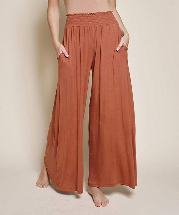 Studio Ko Smocked Palazzo Pant - Jennie Dots