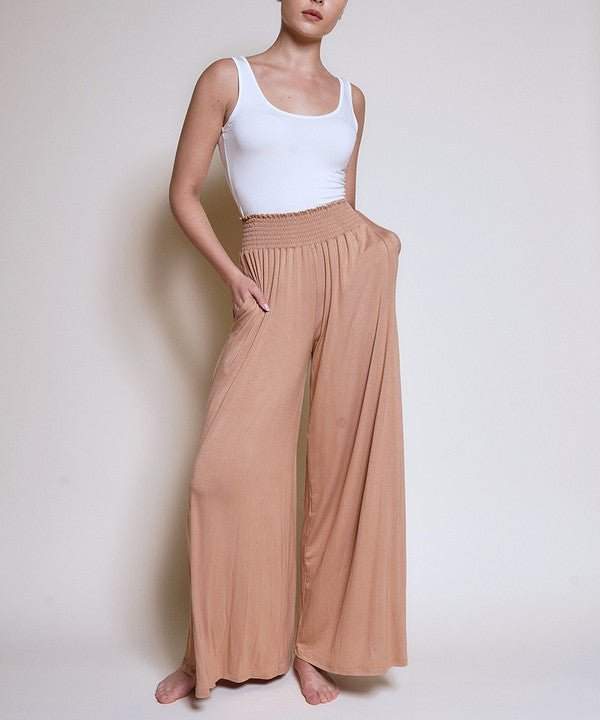 Studio Ko Smocked Palazzo Pant - Jennie Dots
