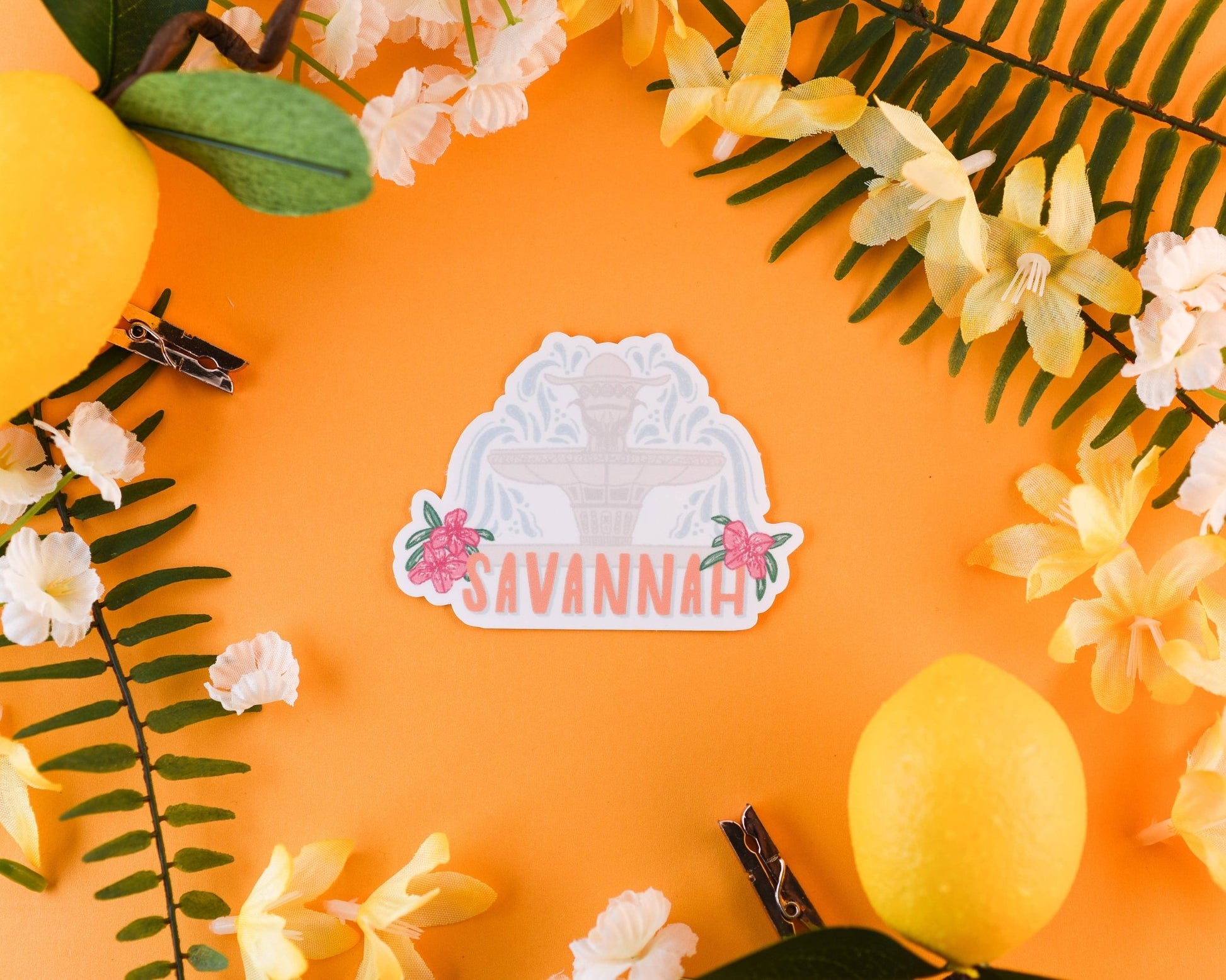Sunglow Paper Co. - Savannah Fountain Sticker - Jennie Dots