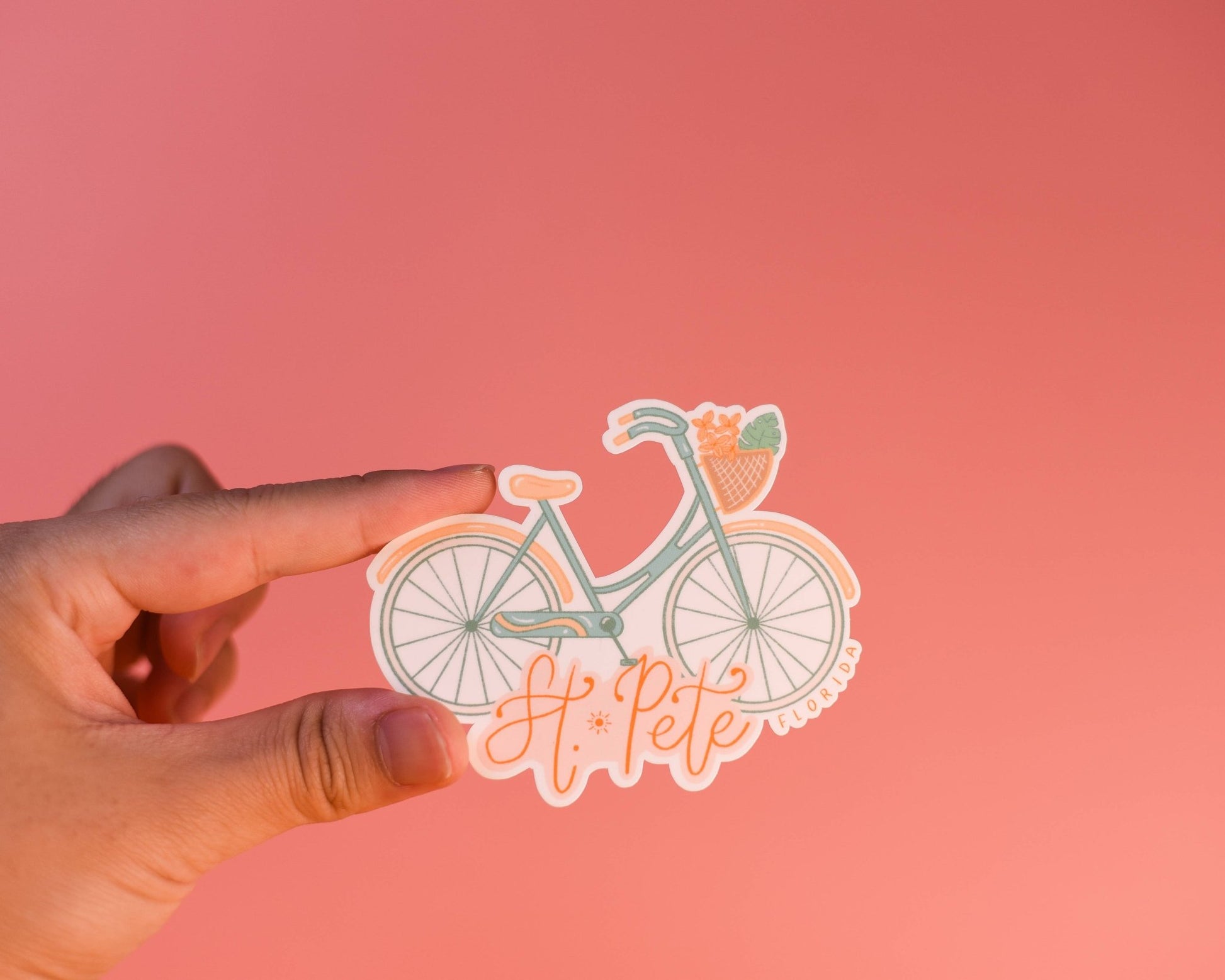 Sunglow Paper Co. - St Pete Bike Sticker - Jennie Dots