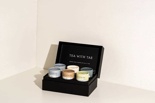 Tea with Tae - Calming Escapes - Tea Bento Box (6 - Pack) - Spa Collection - Jennie Dots