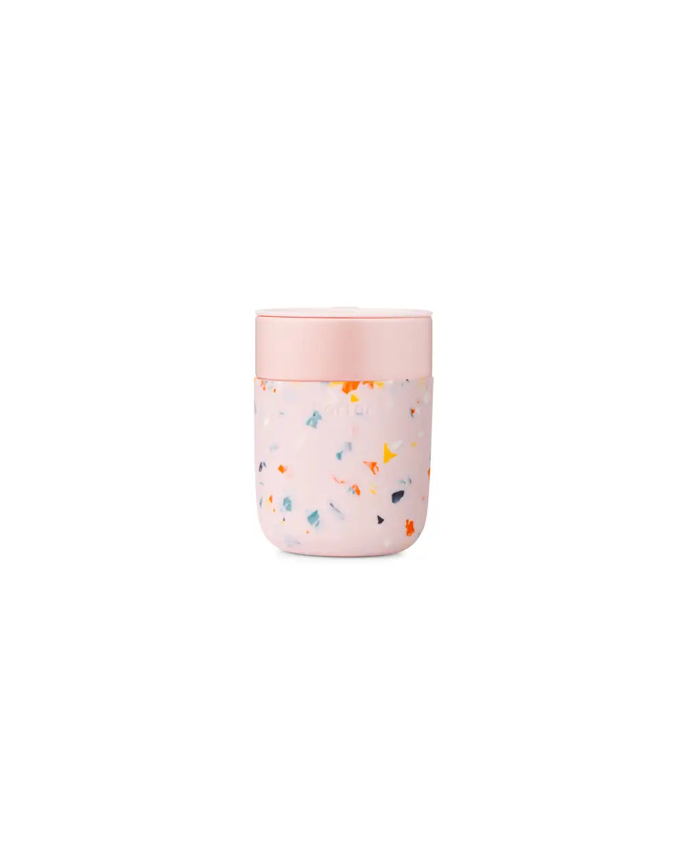 Terrazzo Porter 12 oz Mug In Blush | 4.4" x 3" x 3" Food Safe Silicone