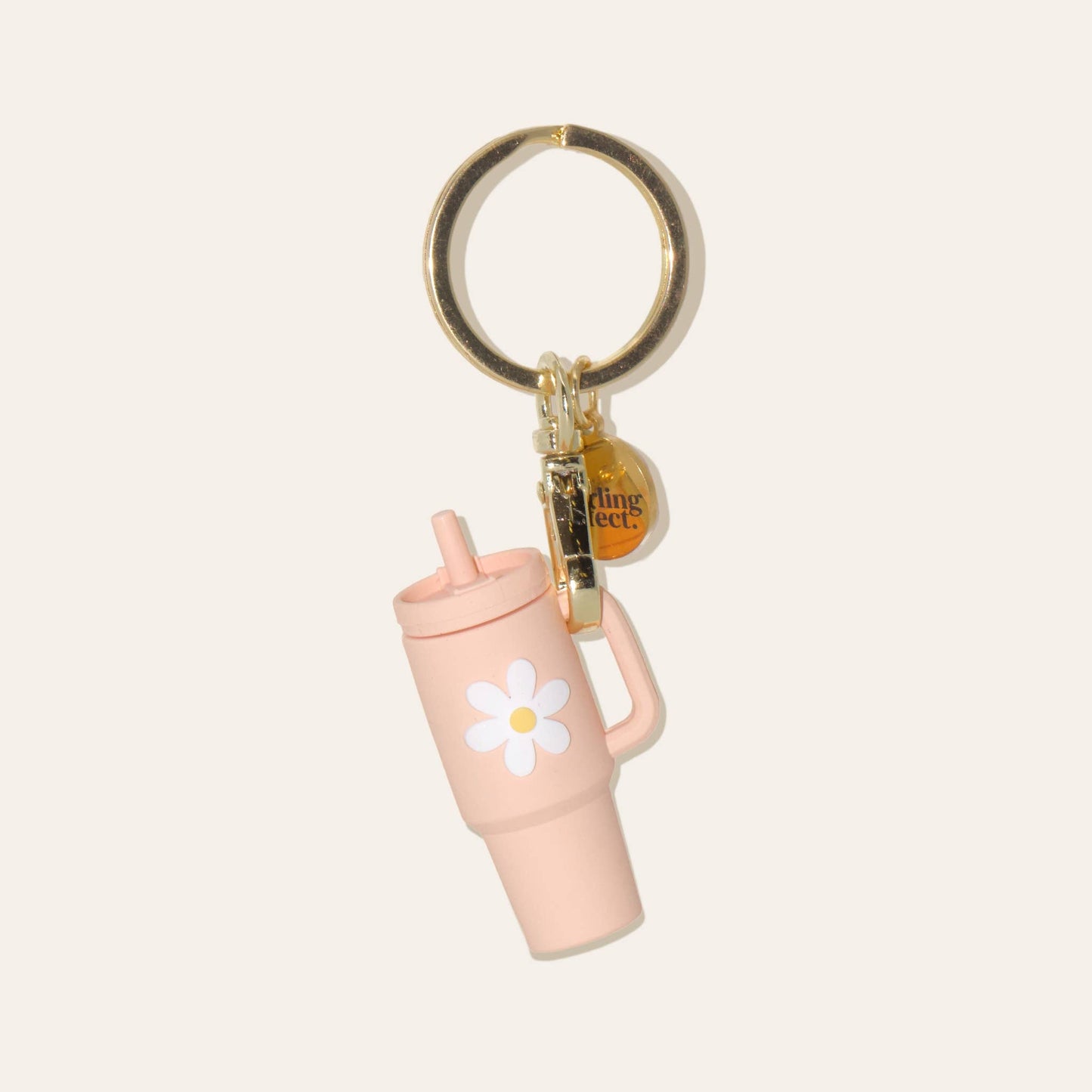 Tiny Tumbler Keychain - Pink - Jennie Dots