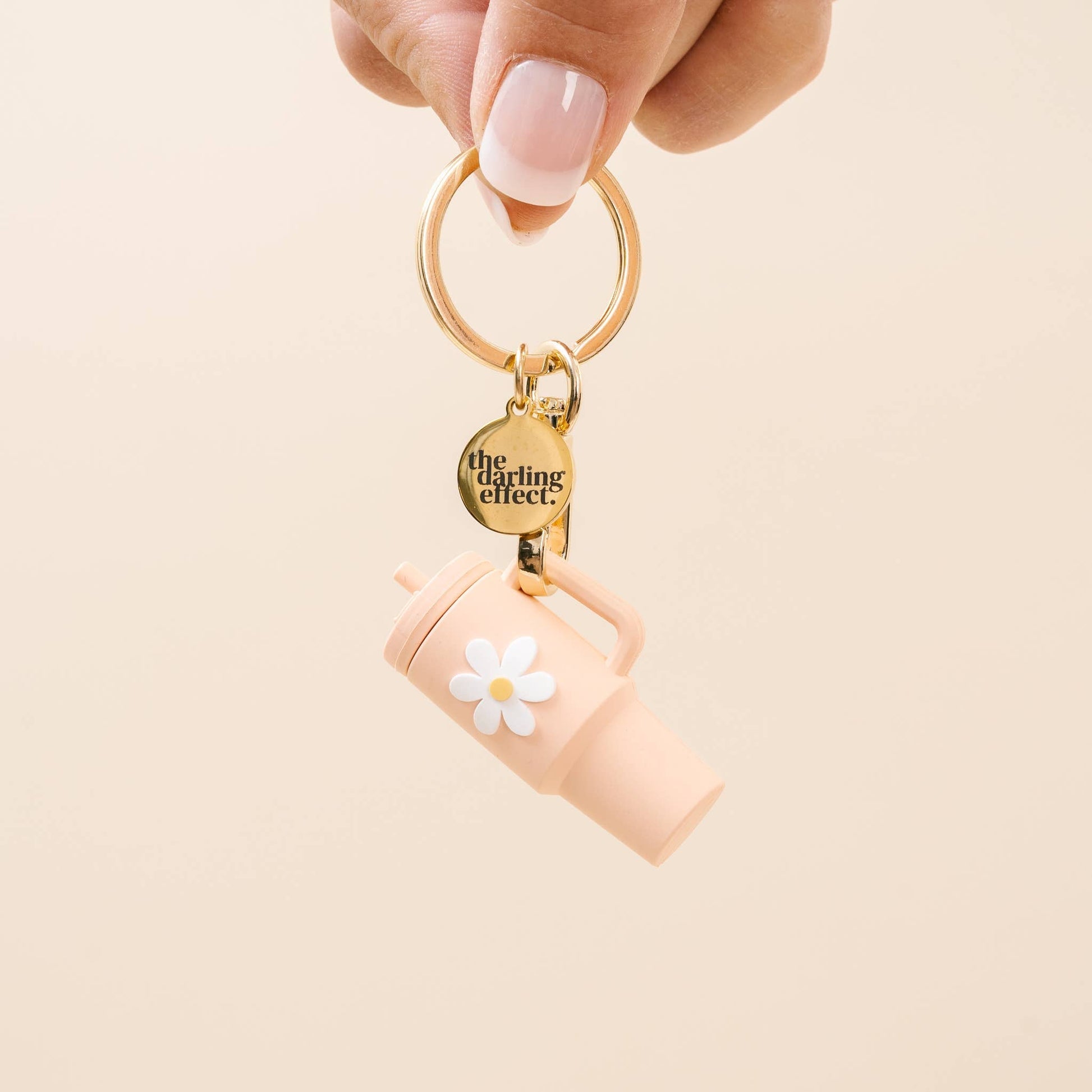 Tiny Tumbler Keychain - Pink - Jennie Dots