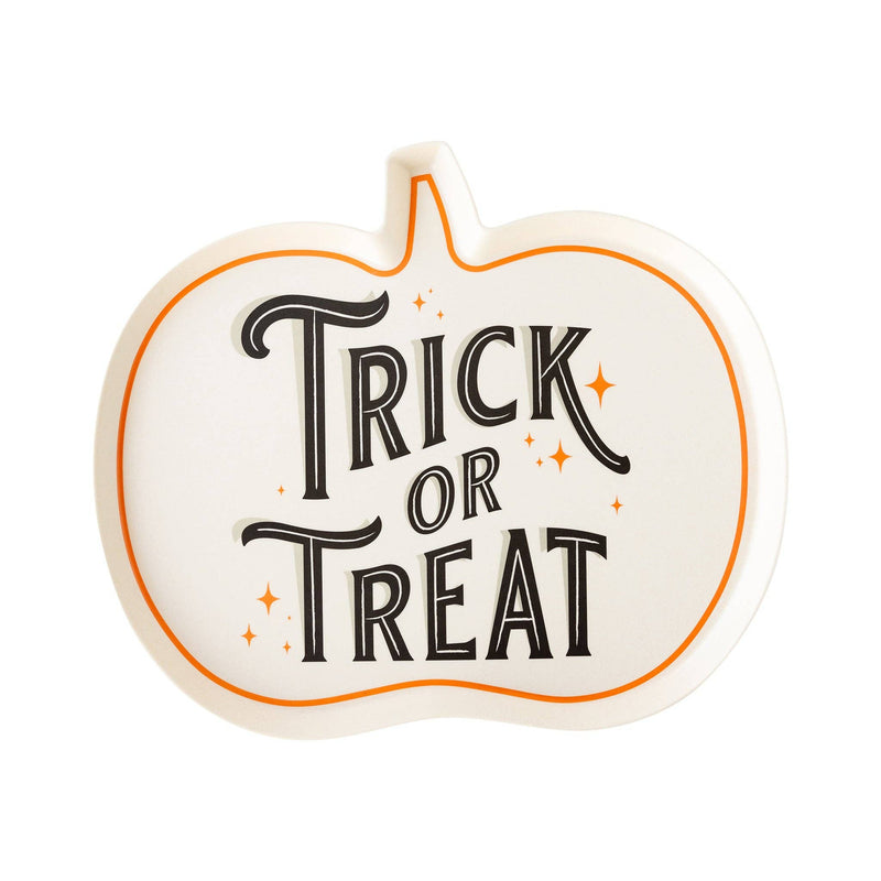 Trick or Treat Shaped Bamboo Tray - Jennie Dots